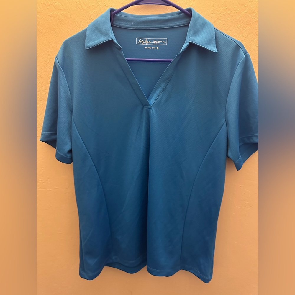 Lady Hagen Women's Short Sleeve Top in Blue